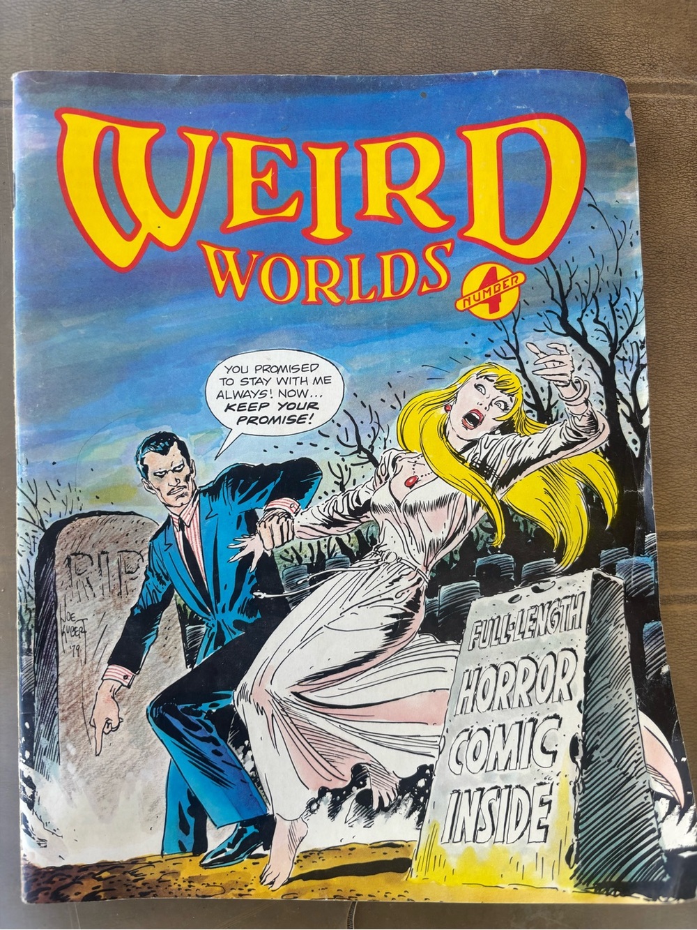 Weird Worlds #4 Illustrated Horror Comic Magazine Zombies Mars UFOs 1980